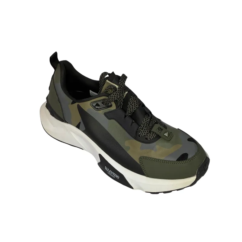 Olive Green Camouflage Sneakers